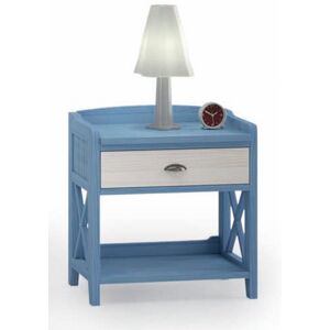 August Grove Maybeck 1 Drawer Bedside Table Light Blue/Distressed White 70cm H X 65cm W X 38cm D August Grove Maybeck 1 Drawer Bedside Table Light Blue/Distressed White 70cm H X 65cm W X 38cm D