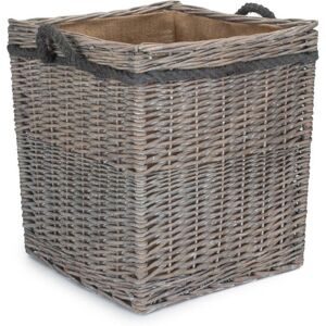 Fleur De Lis Living Wicker Storage Basket with Lining Grey Wash 45cm H x 40cm W x 40cm D Fleur De Lis Living Wicker Storage Basket with Lining Grey Wash 45cm H x 40cm W x 40cm D