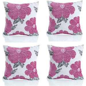 Rosalind Wheeler Darionte Poppy Chenille Cushion Cover with Filler Pad Pink 55 cmH x 55 cmW Rosalind Wheeler Darionte Poppy Chenille Cushion Cover with Filler Pad Pink 55 cmH x 55 cmW