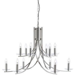 Three Posts Pamelia 12-Light Candle Style Chandelier Silver 55cm H X 88cm W X 88cm D Three Posts Pamelia 12-Light Candle Style Chandelier Silver 55cm H X 88cm W X 88cm D