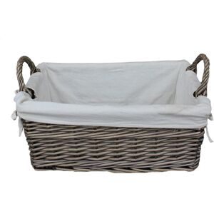 Brambly Cottage Shallow Lined Storage Wicker Basket Grey 19cm H x 43cm W x 27cm D Brambly Cottage Shallow Lined Storage Wicker Basket Grey 19cm H x 43cm W x 27cm D