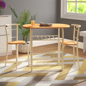 Zipcode Design Elam Compact 2-Person Dining Set W80.5 x D53cm Buttermilk 2 Zipcode Design Elam Compact 2-Person Dining Set W80.5 x D53cm Buttermilk 2