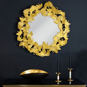 Canora Grey Aurel Mirror Gold 70cm H X 70cm W X 3cm D Canora Grey Aurel Mirror Gold 70cm H X 70cm W X 3cm D