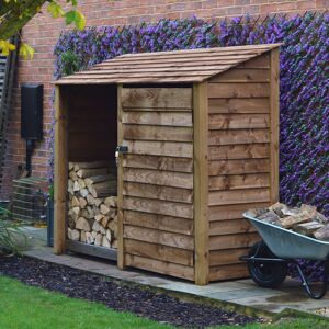 WFX Utility 7 Ft. x 3 Ft. Log & Tool Store - Double Bay Multi Storage Unit Rustic Brown 180cm H X 210cm W X 80cm D WFX Utility 7 Ft. x 3 Ft. Log & Tool Store - Double Bay Multi Storage Unit Rustic Brown 180cm H X 210cm W X 80cm D