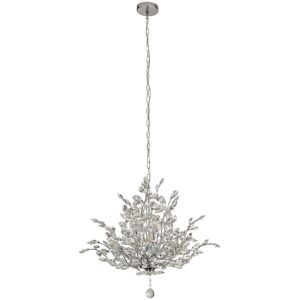 Mercer41 Vinson 7-Light Crystal Chandelier Chrome 58cm H X 68cm W X 68cm D Mercer41 Vinson 7-Light Crystal Chandelier Chrome 58cm H X 68cm W X 68cm D