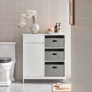 Latitude Run Topton 80Cm W x 91Cm H x 38Cm D Free-Standing Bathroom Cabinet White/Grey 91cm H X 80cm W X 38cm D Latitude Run Topton 80Cm W x 91Cm H x 38Cm D Free-Standing Bathroom Cabinet White/Grey 91cm H X 80cm W X 38cm D