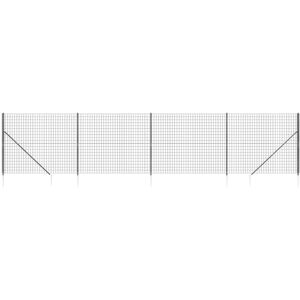 Dakota Fields Beyard Metal Wire Fence Anthracite 160cm H x 1000cm W x 7.5cm D Dakota Fields Beyard Metal Wire Fence Anthracite 160cm H x 1000cm W x 7.5cm D