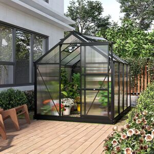 Dakota Fields Arbe 6 Ft W x 8.5 Ft D Greenhouse Clear 201cm H X 190cm W X 252cm D Dakota Fields Arbe 6 Ft W x 8.5 Ft D Greenhouse Clear 201cm H X 190cm W X 252cm D