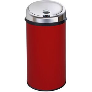 Symple Stuff Ladson Steel Motion Sensor Rubbish Bin Red 42L Symple Stuff Ladson Steel Motion Sensor Rubbish Bin Red 42L