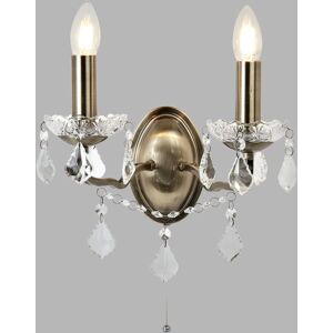 Astoria Grand Battey 2-Light Candle Wall Light Antique Brass 27cm H X 32cm W X 22cm D Astoria Grand Battey 2-Light Candle Wall Light Antique Brass 27cm H X 32cm W X 22cm D