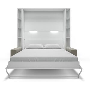 Ivy Bronx Charlean European Kingsize (160 x 200cm) Upholstered Bed White/Sand 220cm H X 219cm W X 228cm L Ivy Bronx Charlean European Kingsize (160 x 200cm) Upholstered Bed White/Sand 220cm H X 219cm W X 228cm L