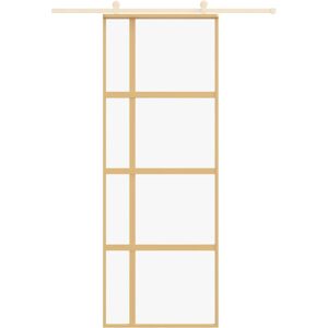 Borough Wharf Huftalen Sliding Door Gold 76cm W x 205cm H Borough Wharf Huftalen Sliding Door Gold 76cm W x 205cm H