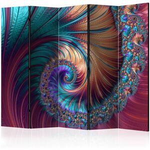 East Urban Home 225cm W x 172cm H 5 - Panel Acoustic Room Divider Folding Room Divider Blue;Purple 172cm H X 225cm W X 3cm D East Urban Home 225cm W x 172cm H 5 - Panel Acoustic Room Divider Folding Room Divider Blue;Purple 172cm H X 225cm W X 3cm D