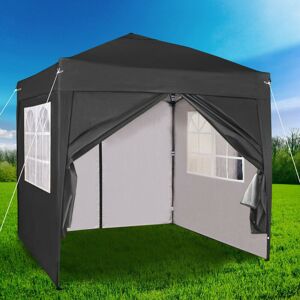 Dakota Fields Jarrow Aluminium 2m x 2m Pop-Up Gazebo Black 200cm W X 200cm D X 280cm H Dakota Fields Jarrow Aluminium 2m x 2m Pop-Up Gazebo Black 200cm W X 200cm D X 280cm H