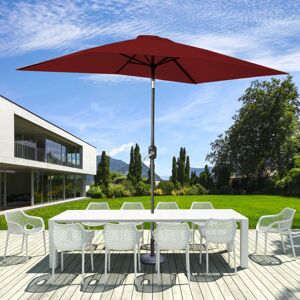 Dakota Fields Angellique 3m x 2m Rectangular Traditional Parasol Maroon 250cm H X 300cm W X 200cm D Dakota Fields Angellique 3m x 2m Rectangular Traditional Parasol Maroon 250cm H X 300cm W X 200cm D