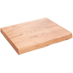 Alpen Home Bathroom Countertop Treated Solid Wood Light Brown 6cm H X 60cm W X 50cm D Alpen Home Bathroom Countertop Treated Solid Wood Light Brown 6cm H X 60cm W X 50cm D