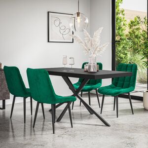 Fairmont Park Akaalbir 4 - Person Dining Set Black/Black/Green 4 Fairmont Park Akaalbir 4 - Person Dining Set Black/Black/Green 4