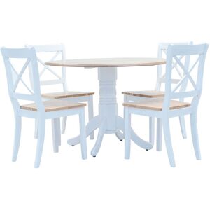 Brambly Cottage Brann 4 - Person Dining Set Brown/White/White/Brown 4 Brambly Cottage Brann 4 - Person Dining Set Brown/White/White/Brown 4