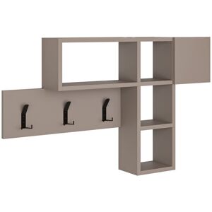 Mercury Pecor 3 - Hook Wall Mounted Coat Rack Light Mocha 154.94cm H X 252.73cm W X 38.1cm D Mercury Pecor 3 - Hook Wall Mounted Coat Rack Light Mocha 154.94cm H X 252.73cm W X 38.1cm D