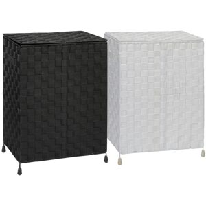 August Grove Laundry Bin White/Black 50.5cm H X 35cm W X 25.2cm D August Grove Laundry Bin White/Black 50.5cm H X 35cm W X 25.2cm D