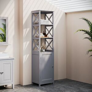 Breakwater Bay Waterton Freestanding Bathroom Cabinet Grey 160cm H X 40cm W X 30cm D Breakwater Bay Waterton Freestanding Bathroom Cabinet Grey 160cm H X 40cm W X 30cm D