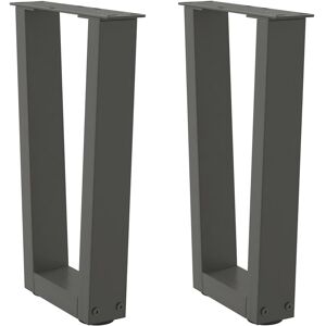 Symple Stuff Dining Table Legs V-Shape 2 Pcs Steel Anthracite 43.3cm H x 28cm W Symple Stuff Dining Table Legs V-Shape 2 Pcs Steel Anthracite 43.3cm H x 28cm W