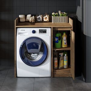 Ebern Designs Derin Washing Machine Cabinet with Cupboard, 100 cm Oak 99cm H X 100cm W X 60cm D Ebern Designs Derin Washing Machine Cabinet with Cupboard, 100 cm Oak 99cm H X 100cm W X 60cm D