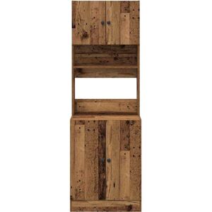 Brayden Studio Kitchen Cabinet 60X50x180 Cm Engineered Wood Old wood 60cm W X 180cm H X 50cm D Brayden Studio Kitchen Cabinet 60X50x180 Cm Engineered Wood Old wood 60cm W X 180cm H X 50cm D