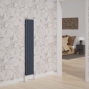 NRG Vertical Double Flat Panel Radiators Anthracite 1600cm H x 272cm W x 52cm D NRG Vertical Double Flat Panel Radiators Anthracite 1600cm H x 272cm W x 52cm D