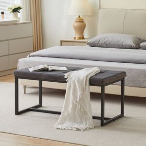 17 Stories Marigolde Bench Grey 46.5cm H X 100cm W X 49.5cm D 17 Stories Marigolde Bench Grey 46.5cm H X 100cm W X 49.5cm D
