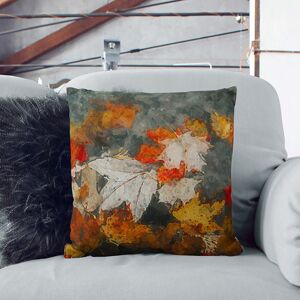 East Urban Home Leaves in Autumn Cushion with Filling White 55cm H x 55cm W x 20cm D East Urban Home Leaves in Autumn Cushion with Filling White 55cm H x 55cm W x 20cm D