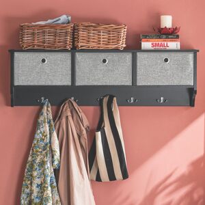 Brambly Cottage Lakeshore Wall Mounted Coat Rack Black 30cm H X 100cm W X 20cm D Brambly Cottage Lakeshore Wall Mounted Coat Rack Black 30cm H X 100cm W X 20cm D