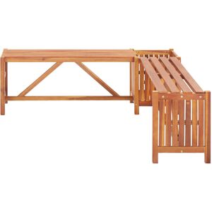 Dakota Fields Cuffee Wooden Planter Bench Brown 40cm H X 117cm W X 117cm D Dakota Fields Cuffee Wooden Planter Bench Brown 40cm H X 117cm W X 117cm D