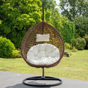 World Menagerie Pawhuska Hanging Swing Single Egg Pod Chair Cream 201cm H X 107cm W X 66cm D World Menagerie Pawhuska Hanging Swing Single Egg Pod Chair Cream 201cm H X 107cm W X 66cm D