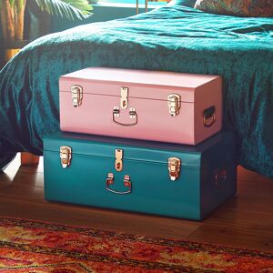 Fairmont Park Glaser 2 Piece Metal Accent Trunk Set 24cm H X 60cm W X 36cm D Fairmont Park Glaser 2 Piece Metal Accent Trunk Set 24cm H X 60cm W X 36cm D
