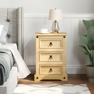Alpen Home Leadley Manufactured Wood + Solid Wood Bedside Table Brown 66cm H X 53cm W X 39cm D Alpen Home Leadley Manufactured Wood + Solid Wood Bedside Table Brown 66cm H X 53cm W X 39cm D