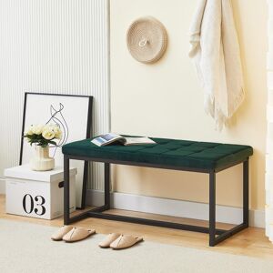 Fairmont Park Velvet Upholstered Bench Green 47cm H X 100cm W X 49cm D Fairmont Park Velvet Upholstered Bench Green 47cm H X 100cm W X 49cm D