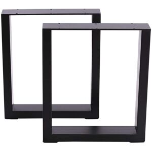 Ebern Designs Curtly Table Leg Black 71cm H x 50cm W x 7cm D Ebern Designs Curtly Table Leg Black 71cm H x 50cm W x 7cm D