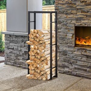 Rebrilliant 60cm W Metal Log Rack Black 150cm H X 60cm W X 25cm D Rebrilliant 60cm W Metal Log Rack Black 150cm H X 60cm W X 25cm D