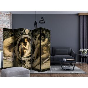 Astoria Grand Esters 5 Panel Room Divider Black;Beige 172cm H X 225cm W X 3cm D Astoria Grand Esters 5 Panel Room Divider Black;Beige 172cm H X 225cm W X 3cm D