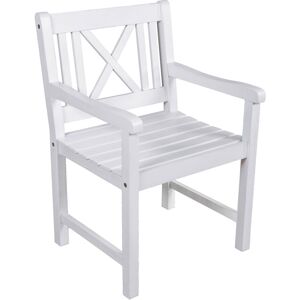 Marlow Home Co. Almarin Eucalyptus Patio Dining Armchair White 89cm H X 59cm W X 58cm D Marlow Home Co. Almarin Eucalyptus Patio Dining Armchair White 89cm H X 59cm W X 58cm D