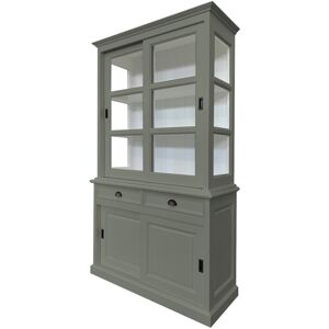 Rosalind Wheeler Benjamin-James China Cabinet Concrete Grey 218cm H X 125cm W X 53cm D Rosalind Wheeler Benjamin-James China Cabinet Concrete Grey 218cm H X 125cm W X 53cm D