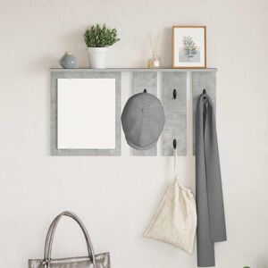 Rio Wall-Mounted Coat Rack 85 X 10 X 45 Cm Engineered Wood Concrete Grey 45cm H X 85cm W X 10cm D Rio Wall-Mounted Coat Rack 85 X 10 X 45 Cm Engineered Wood Concrete Grey 45cm H X 85cm W X 10cm D