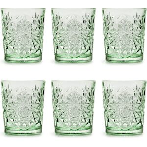 Latitude Vive Hobstar Green Drinking Glass-355ml / 35.5cl-6 pieces-Vintage design-Dishwasher safe Green (Light) 355ml Latitude Vive Hobstar Green Drinking Glass-355ml / 35.5cl-6 pieces-Vintage design-Dishwasher safe Green (Light) 355ml