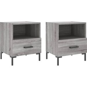 Latitude Run Aatreya Iron Bedside Table Grey Sonoma 47.5cm H X 40cm W X 35cm D Latitude Run Aatreya Iron Bedside Table Grey Sonoma 47.5cm H X 40cm W X 35cm D