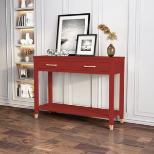 Rosdorf Park Ossian 105Cm Console Table Red 80cm H X 105cm W X 35cm D Rosdorf Park Ossian 105Cm Console Table Red 80cm H X 105cm W X 35cm D