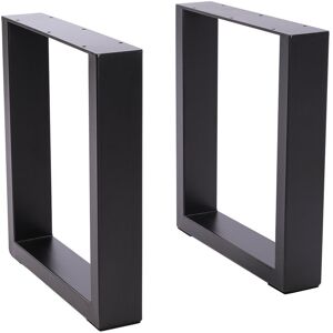 Ebern Designs Curtly Table Leg Black 71cm H x 80cm W x 7cm D Ebern Designs Curtly Table Leg Black 71cm H x 80cm W x 7cm D