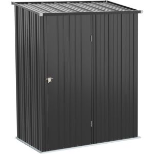 Dakota Fields Anelia 152 cm x 91 cm steel tool shed Black 161.5cm W X 94.5cm D X 196cm H Dakota Fields Anelia 152 cm x 91 cm steel tool shed Black 161.5cm W X 94.5cm D X 196cm H