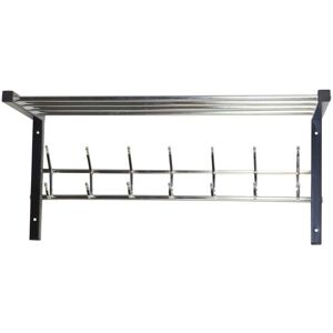 Rebrilliant Tannenbaum Metal 7 - Hook Wall Mounted Coat Rack Black 30cm H X 70cm W X 32cm D Rebrilliant Tannenbaum Metal 7 - Hook Wall Mounted Coat Rack Black 30cm H X 70cm W X 32cm D