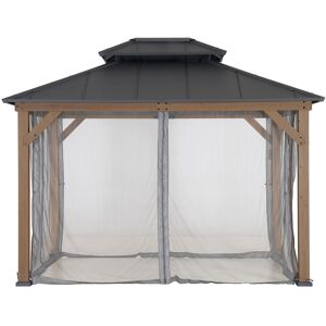 Sunjoy Netting for cedar wood Gazebo - 300cm x 360cm, suitable for A102032602 Grey 3cm H X 218cm W X 288cm D Sunjoy Netting for cedar wood Gazebo - 300cm x 360cm, suitable for A102032602 Grey 3cm H X 218cm W X 288cm D